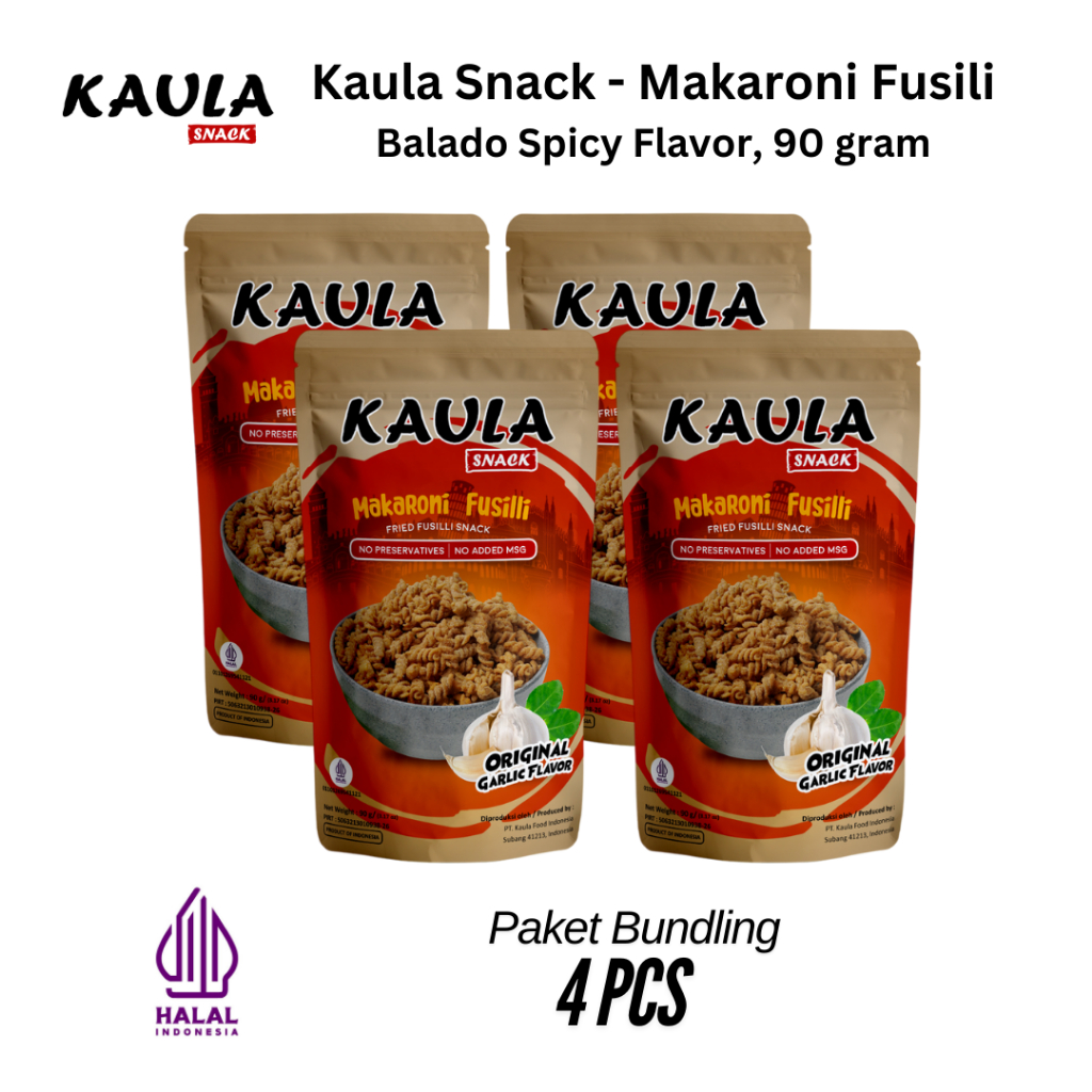 

Paket Bunding 4 pcs - Kaula Snack Makaroni Fusilli