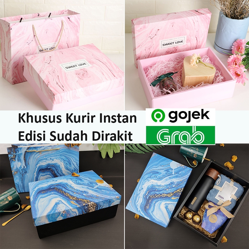 

[Khusus Instan & Sudah Dirakit] 30x21x8.5 Premium Hampers Gift Box Bag / Tas Kotak Kado Hadiah Souvenir Merchandise