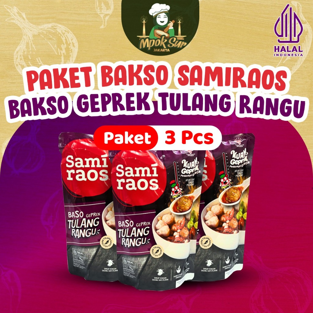 

Paket Hemat Sami Raos Baso Geprek Tulang Rangu isi 3