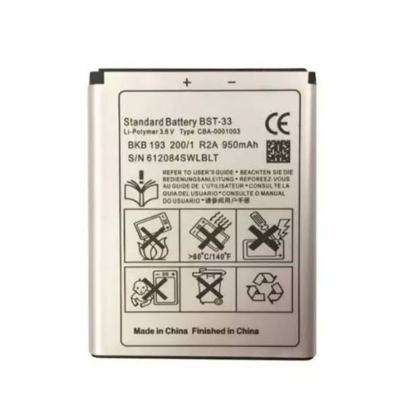 Baterai Sony Ericsson SE W 830i W850 W850i W830 W830i Bst-33 BST33