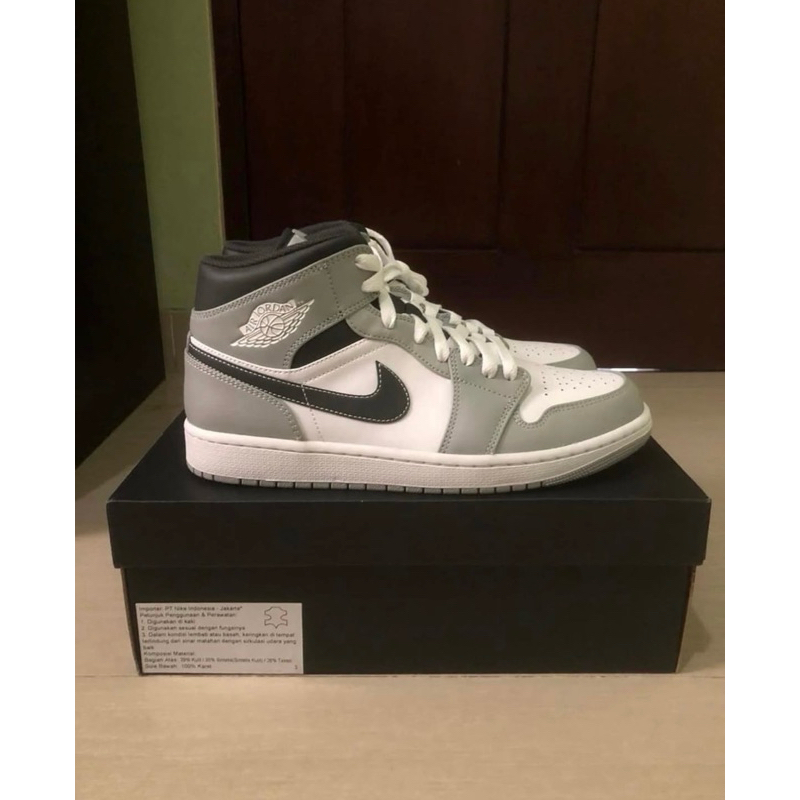 Nike air jordan 1 mid light smoke grey anthracite