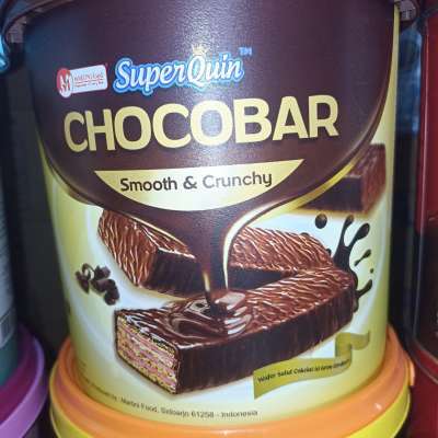 

[1 DOS & Satuan ] Chocobar SuperQuin Toples 360gr/Wafer Cokelat | Kue Lebaran | Kue Kering | 1 DOS isi 6 kaleng |