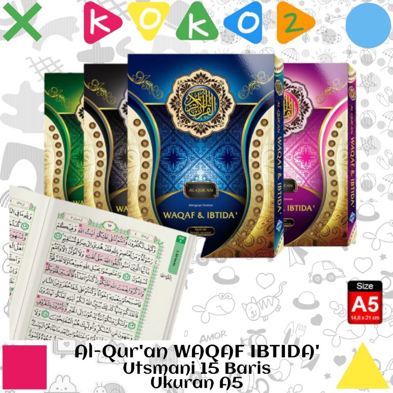 ALQURAN WAQAF IBTIDA UTSMANI 15 BARIS A5 SUARA AGUNG