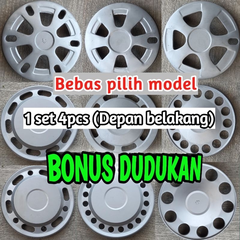Wildop wheldop truk dan engkel ring 15 dan 16 plat besi 1set 4biji depan belakang bonus dudukan