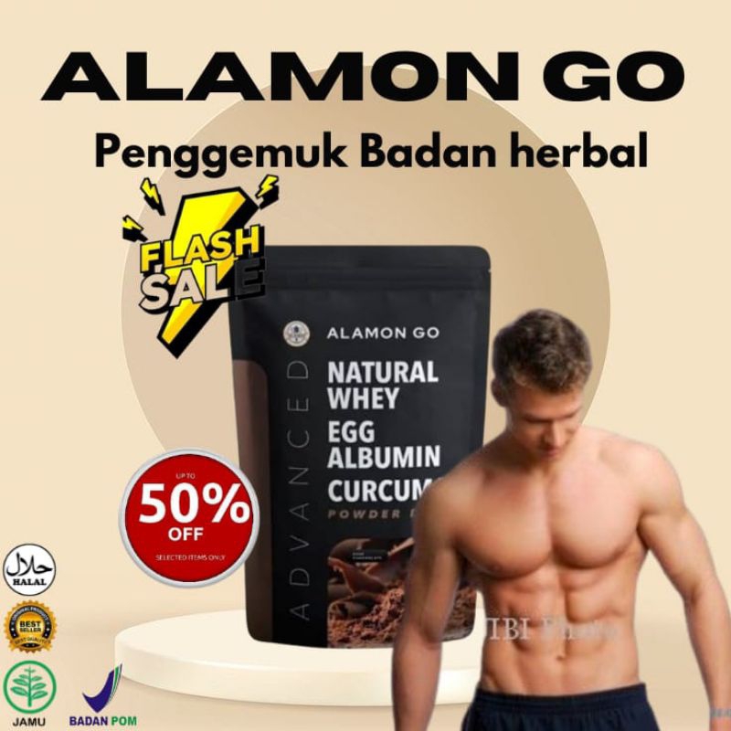 

Alamon Go Susu Penambah Berat Badan Natural Whey Albumin & Temulawak Original BPOM