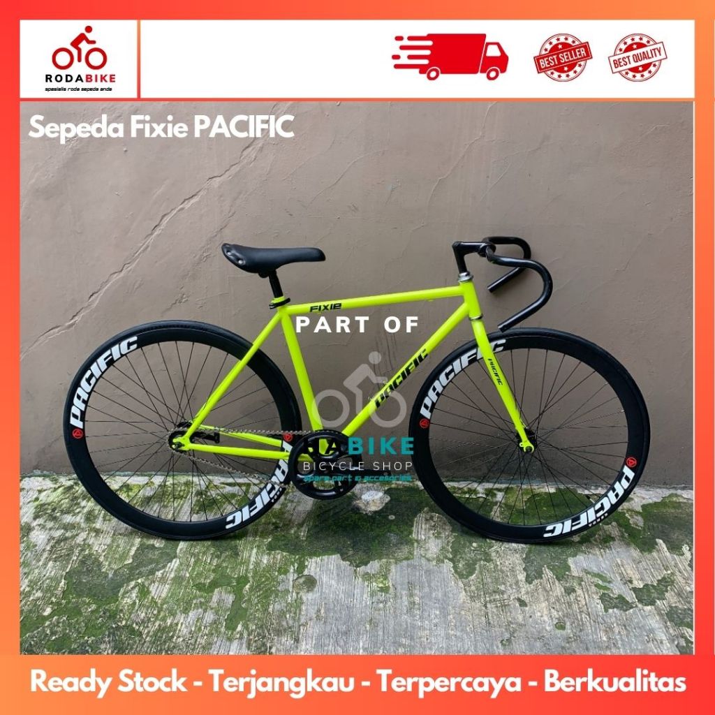 Sepeda Fixie FULLBIKE Frame dan Rim/Velg PACIFIC FUllset Rakitan Sepeda 700C fixie original