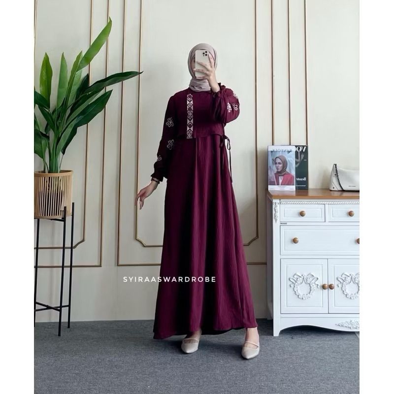 dress Asyifa maxy gamis idul Fitri terbaru