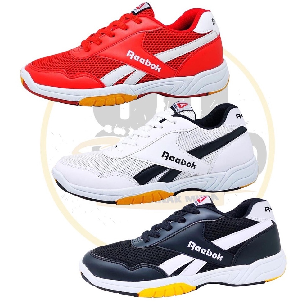 Terbagus Sepatu Olahraga Reebok Classic  Sepatu Badminton  Volly  Olahraga Warna Merah  Putih