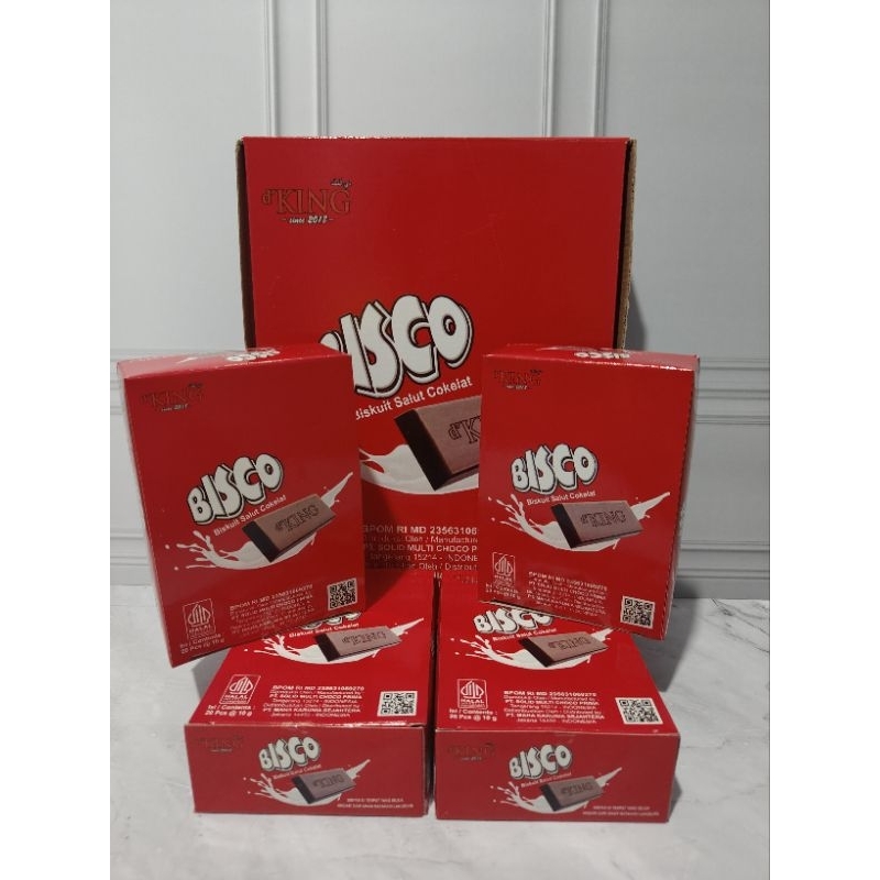 

D'KING COKELAT ISI BISKUIT BISCO 1 DUS ISI 4 BOX