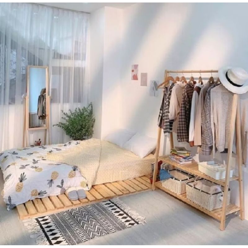 Dipan Kasur Kayu Mahoni Kayu Keras Dipan Single 120x200 & 160x200 & 180x200 tinggi 8 cm Super Kuat