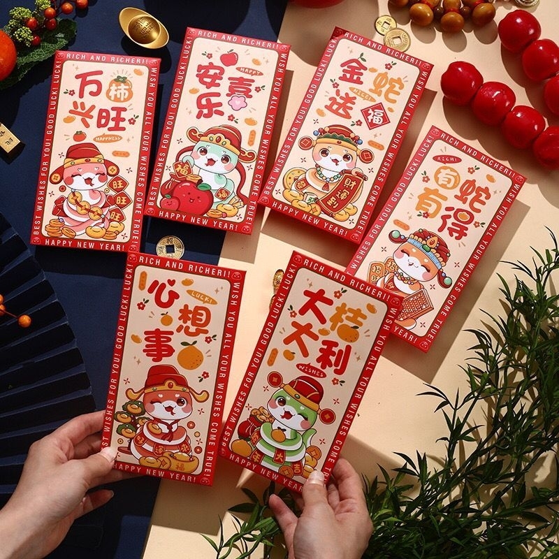 

BPT - Angpao Imlek Shio Ular Tahun 2025 Bahan Tebal Dan Tidak Mudah Sobek/ Angpao Lucu Motif ular