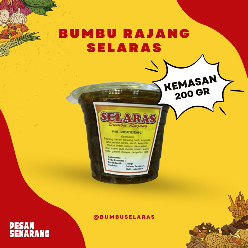 

Bumbu Rajang Selaras 200 Gram