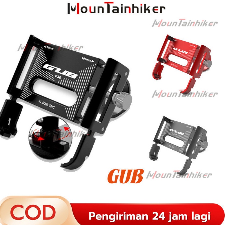 Serbuuuu Phone Holder Sepeda GUB P3 Original Phone Holder Hp GPS Sepeda Motor Alumunium Alloy Tempat