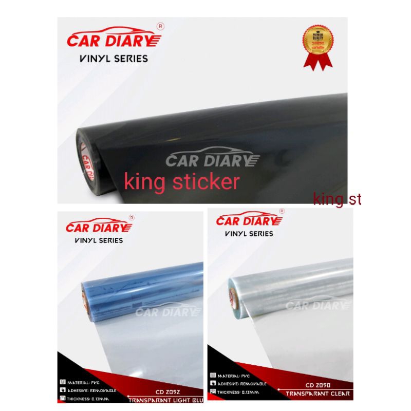 Stiker Skotlet Aquarium Motor Mobil Hitam Doff ,Hitam Transparan,Biru Transparan,Putih Transparan 1R