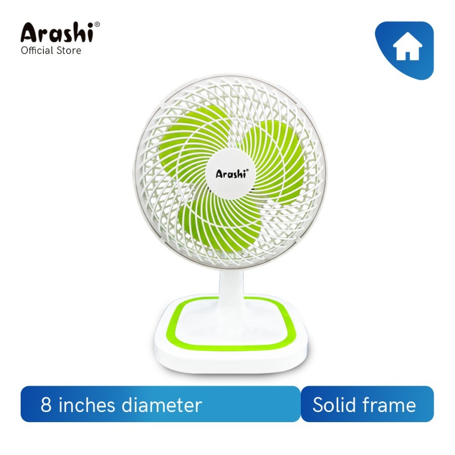 Kipas Angin Arashi 8 Inch Kipas Meja 8 Inch Kipas angin Duduk Desk Fan Arashi 8" Hijau General AR