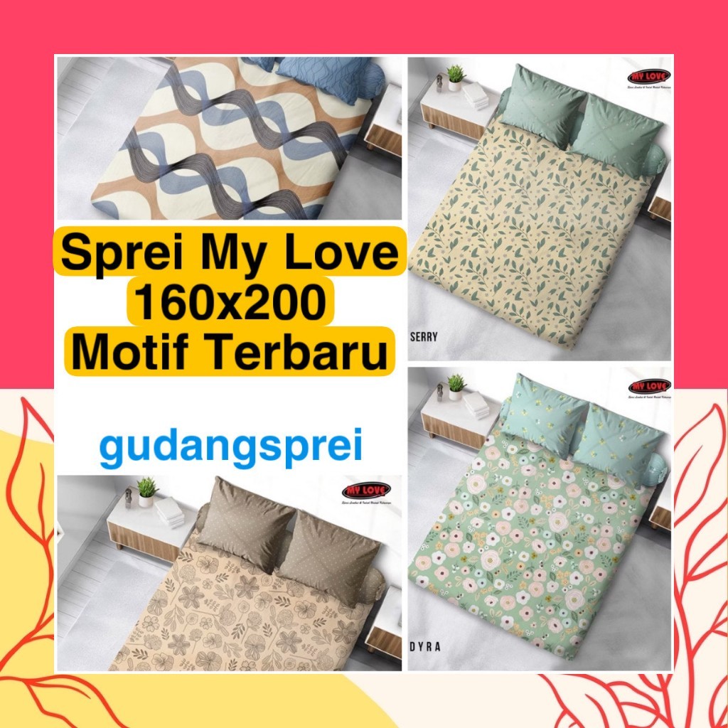 Sprei My Love 160x200 Tinggi 30 Cm