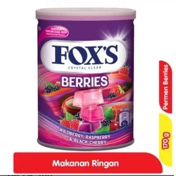 

Foxs crystal clear permen kemasan kaleng 170g