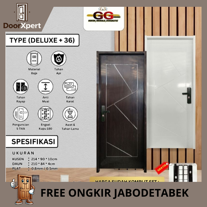 Pintu Rumah | Pintu Kamar BAJA GG DELUXE 36 - 90x214