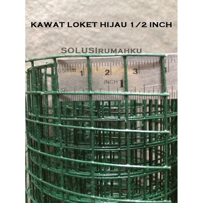 [ INSTANT ] 1 ROL Ram Kawat Loket HIJAU 1/2 inch ANTI KARAT Kotak 1cm Nyamuk Tikus