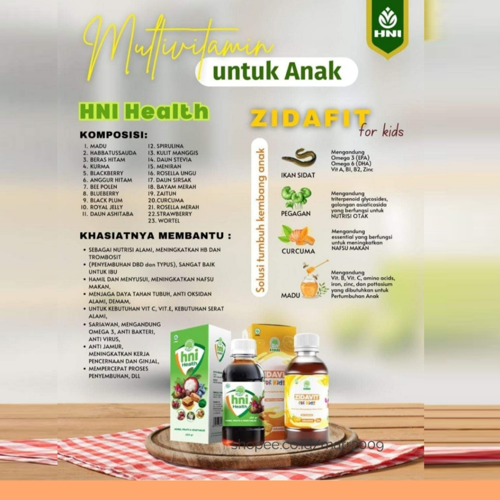 HNI Health Zidafit untuk Anak - Extra Food - Zidafit - HNI HPAI