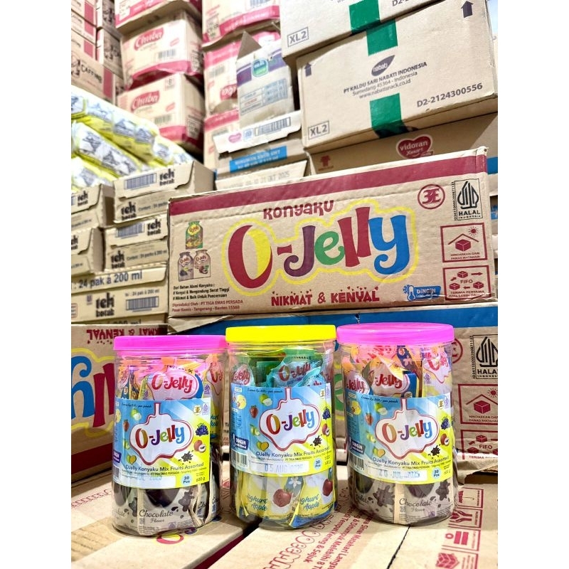 

O-Jelly toples isi 30 pcs Kartonan atau 1 Dus isi 8 toples