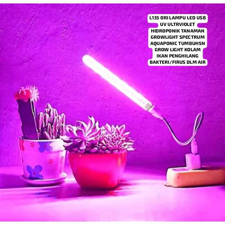 L135   LAMPU LED USB UV ULTRAVIOLET HIDROPONIK TANAMAN GROWLIGHT SPECTRUM AQUAPONIC TUMBUHAN GROW LI