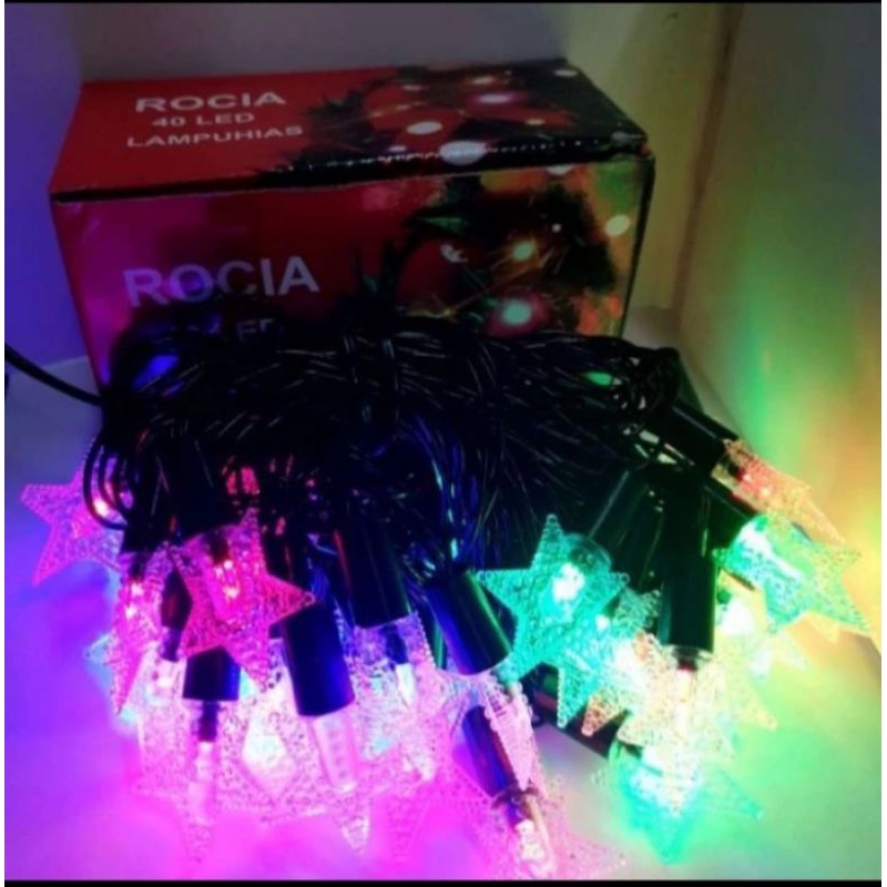 Lampu Natal Hias Led Bintang Gantung Tumbler RGB Rainbow warna warni