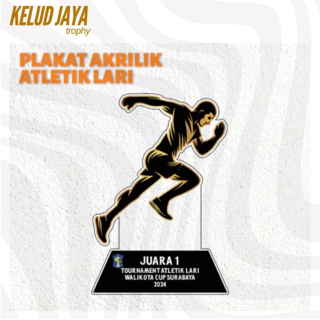 Piala Lomba Lari Piala Lomba Atletik Plakat Lari Plakat Lomba Lari Akrilik Custom