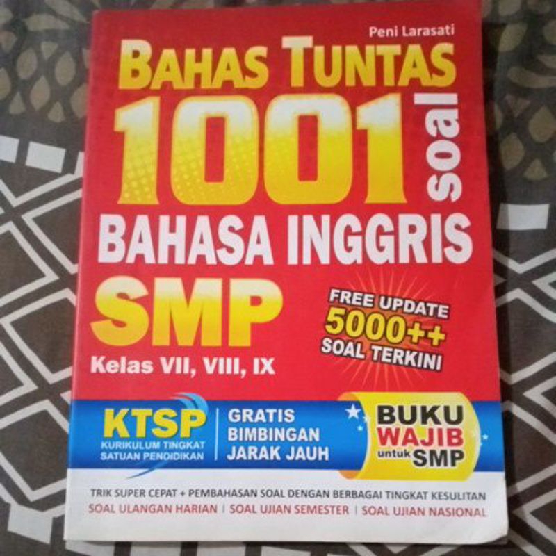 182 Buku Bahas Tuntas 1001 Soal Bahasa Inggris SMP Kelas VII, VIII, IX
