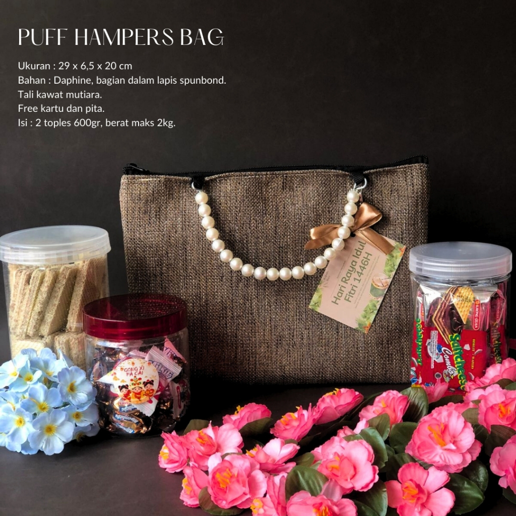 

Limitless - PUFF HAMPERS BAG Bahan Gail/ Tas Bingkisan Toples Kado Lebaran Idul Fitri / Tas Ulang Tahun / Handbag Natal Imlek Premium Kekinian / Tas Mukena / Tas Tarawih Syukuran