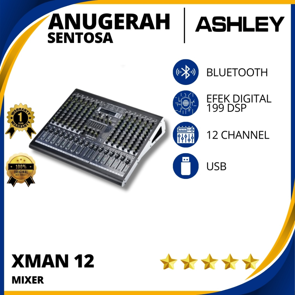 Mixer Audio Ashley Xman 12 (12 Channel) Original