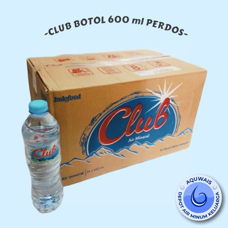 

CLUB BOTOL 600 ml PERKARTON PERDOS ISI 24 botol MAKASSAR