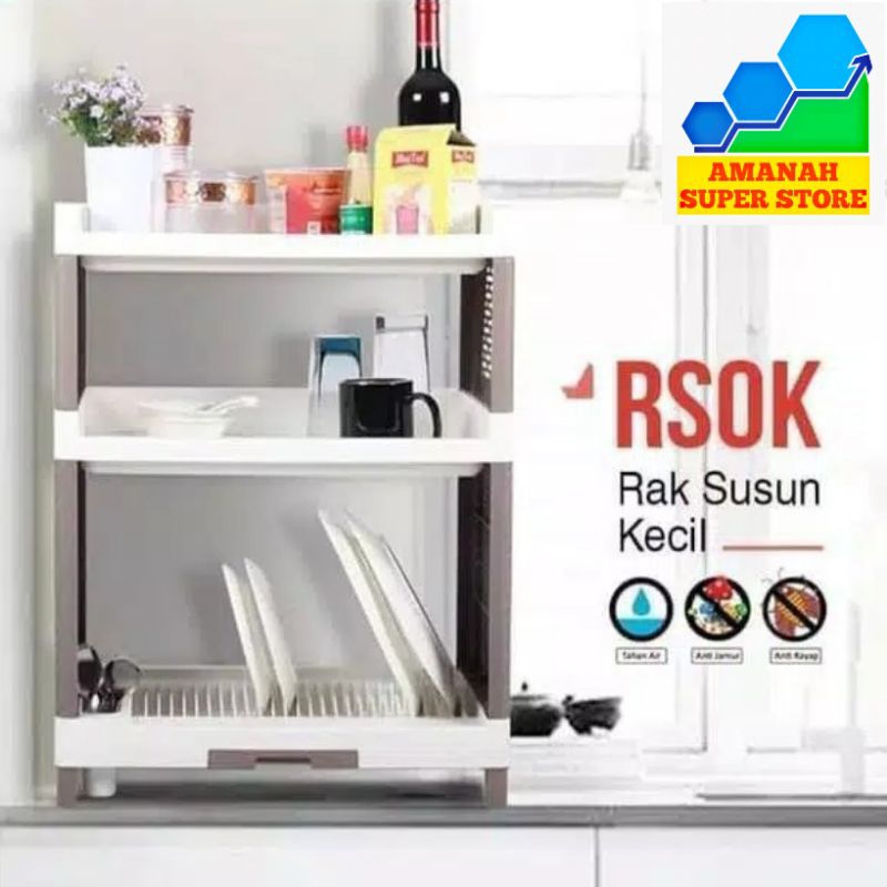 RAK PIRING PLASTIK OLIMPLAST OLYMPLAST 3 SUSUN RSOK ORIGINAL