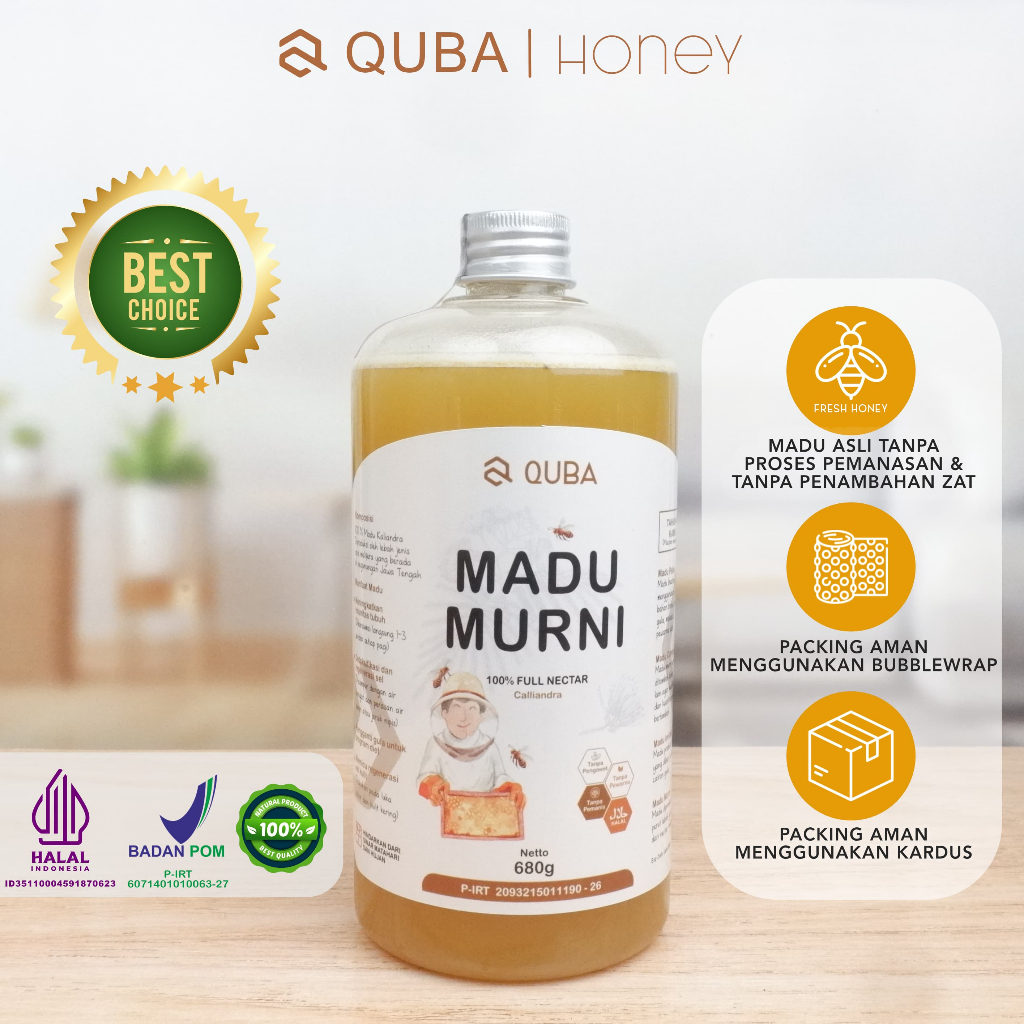 

(680g) Madu Kaliandra | Madu Grade A Full Nectar 100%, Raw Honey