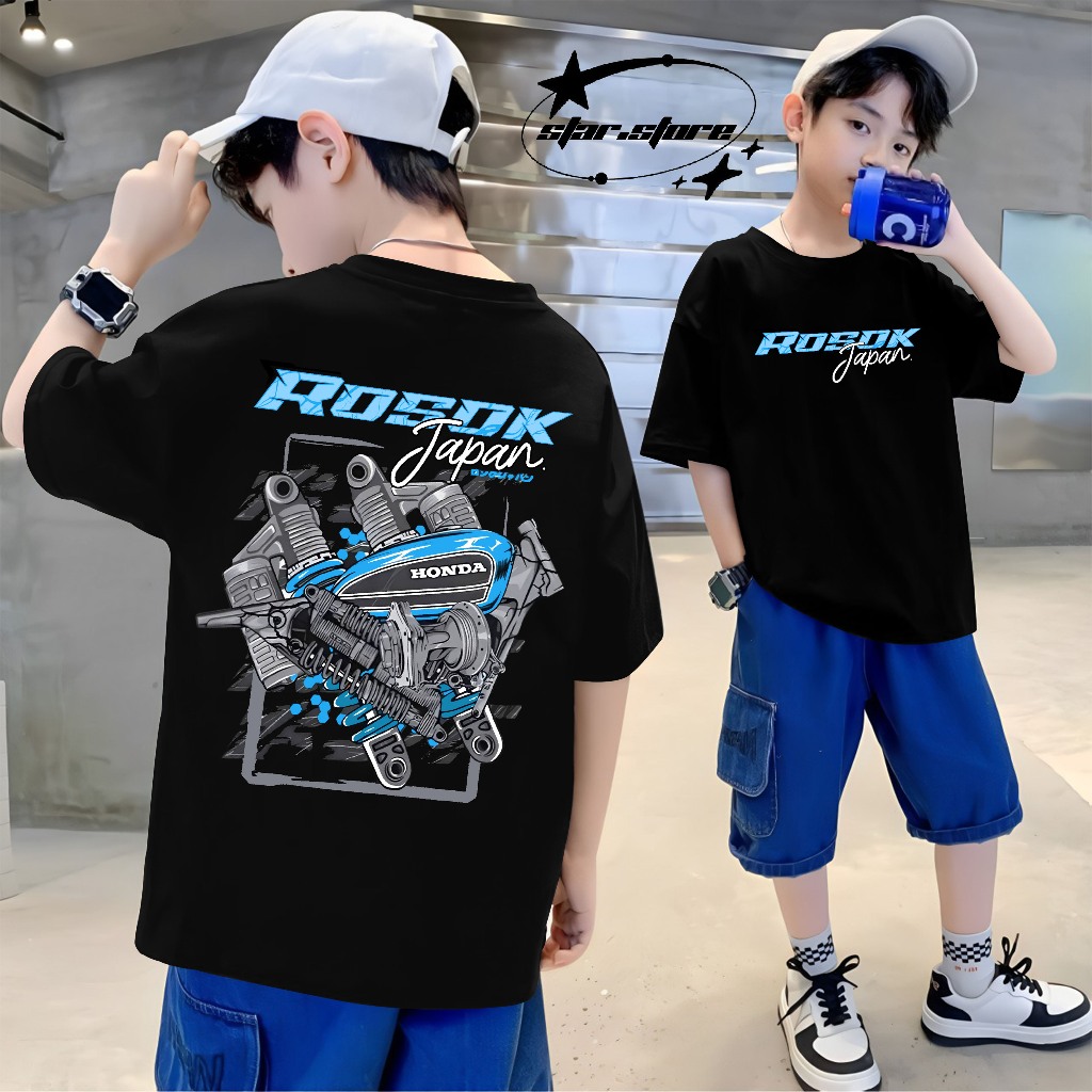 Kaos Anak  Rosok Japan CB Glowing Baju Racing Otomotif Motor Herex - KAOS RACING ORIGINAL | BAJU DRA
