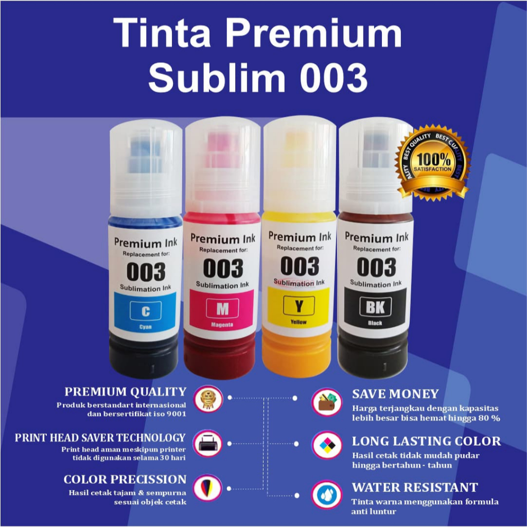 Tinta Sublim Epson 003 Sublimation Sublime Ink Printer L1110 L1210 L1250 L3110 L3150 L3210