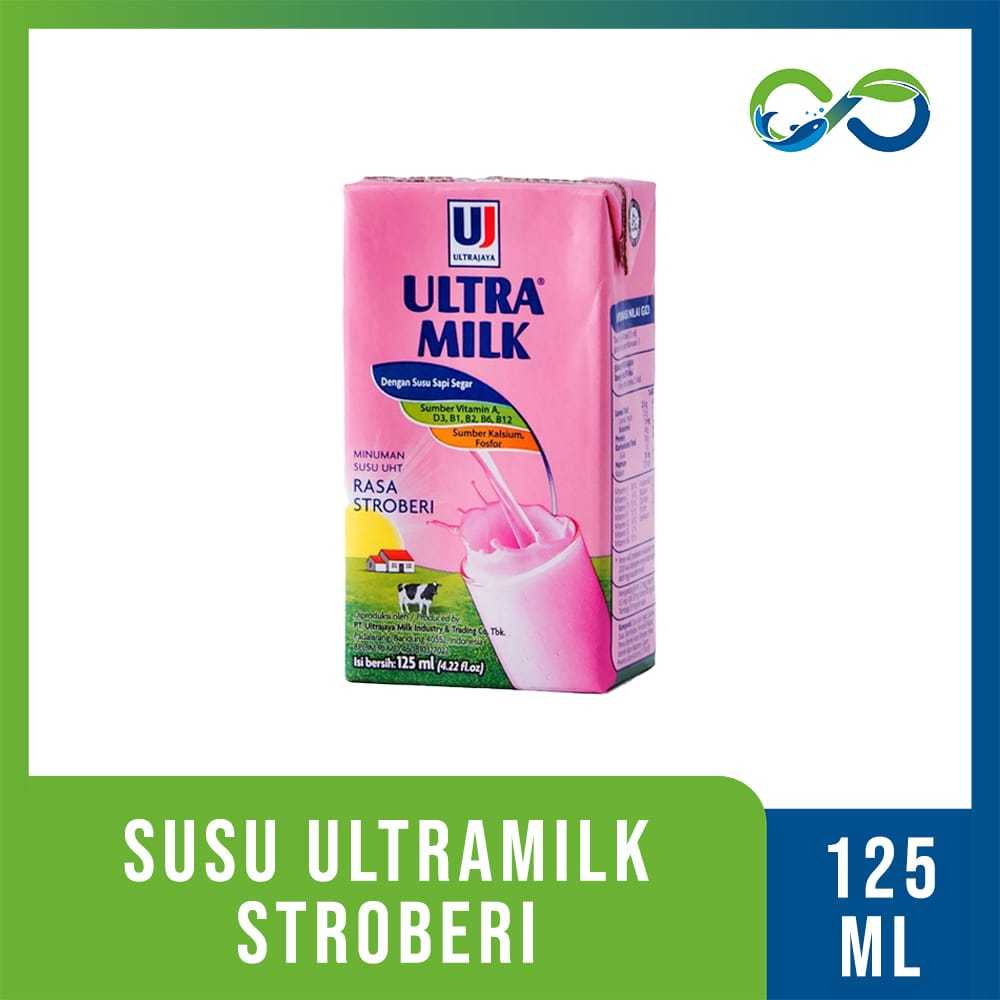 

[AquaEcoFarm] ULTRAMILK Susu segar UHT ultra milk Stroberi Chocolate Plain 125ml Bandung