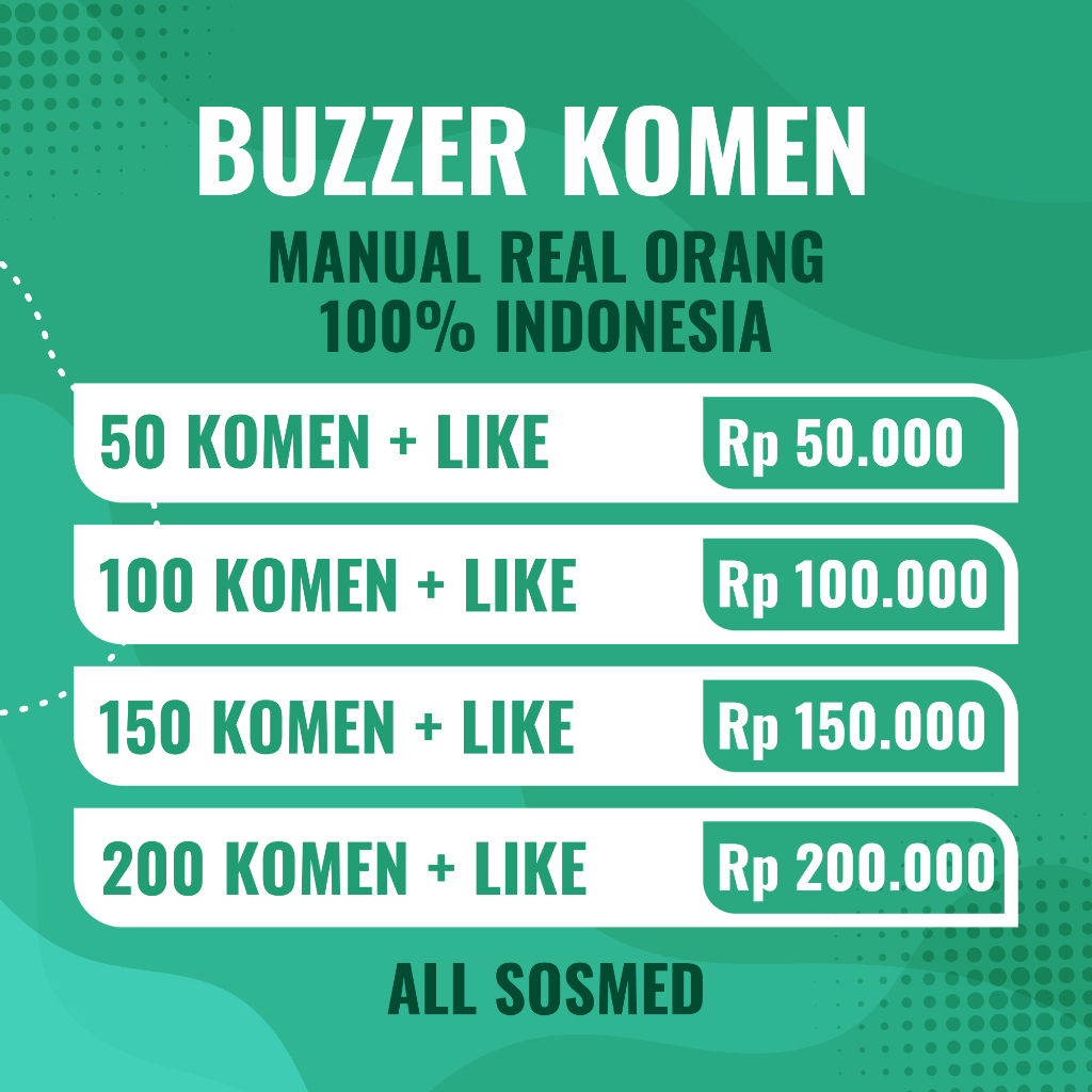 Paket Buzzer Komen Like Real Talent Indonesia Proses Cepat Instagram Tiktok Youtube Twitter Facebook