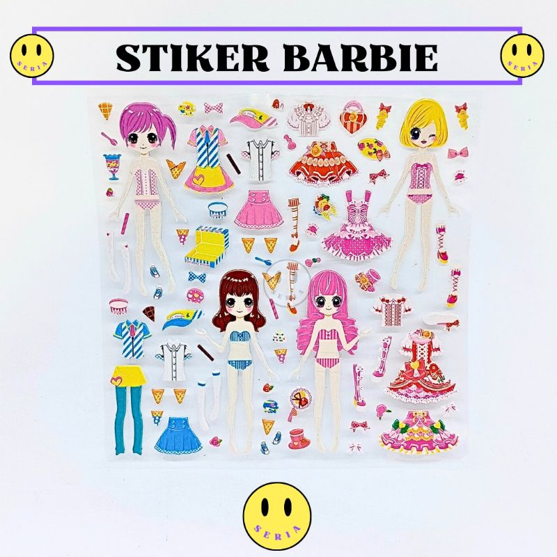 

Stiker Barbie timbul/stiker gaya lucu isi 1-3 pcs