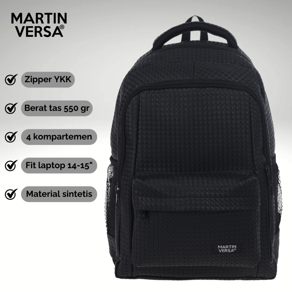 Martin versa Kazumi Rajut Tas Ransel Laptop Pria Wanita Backpack Sekolah