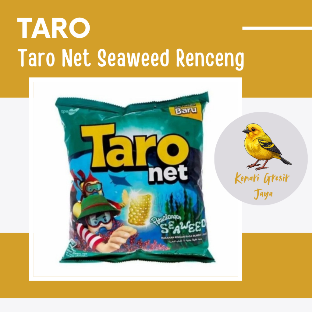 

Taro Net Rasa Rumput Laut Renceng 9 Gram x 10 Pcs