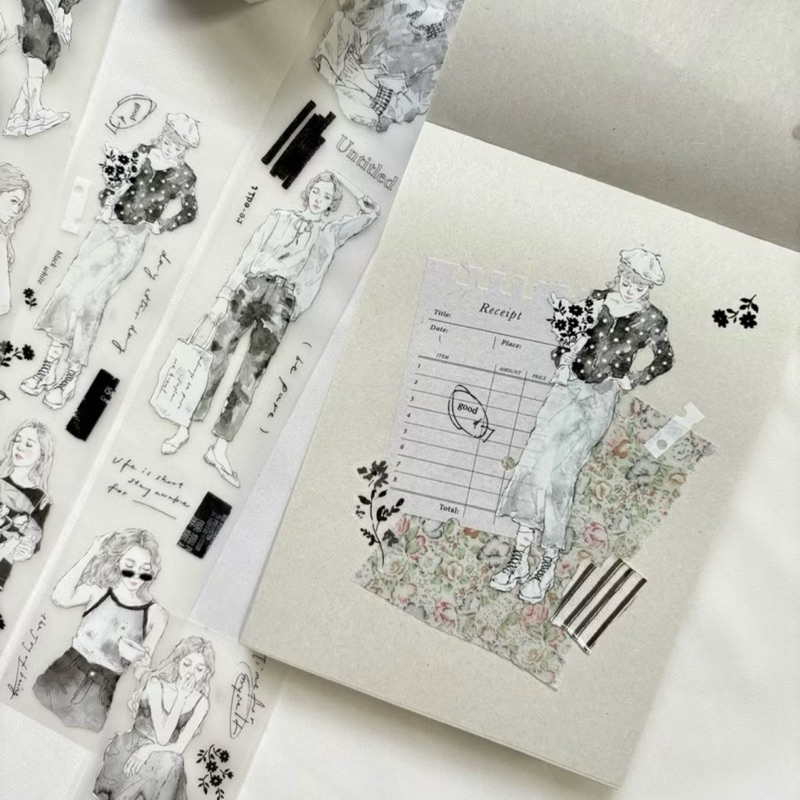 

Pion Paper and PET Tape - Paper . Mini Girl . Background . Black . Label