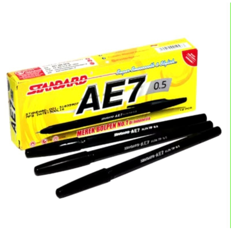 

Pulpen Standard AE7 / Warna Hitam /Biru /Merah || Murahhh || SATUAN