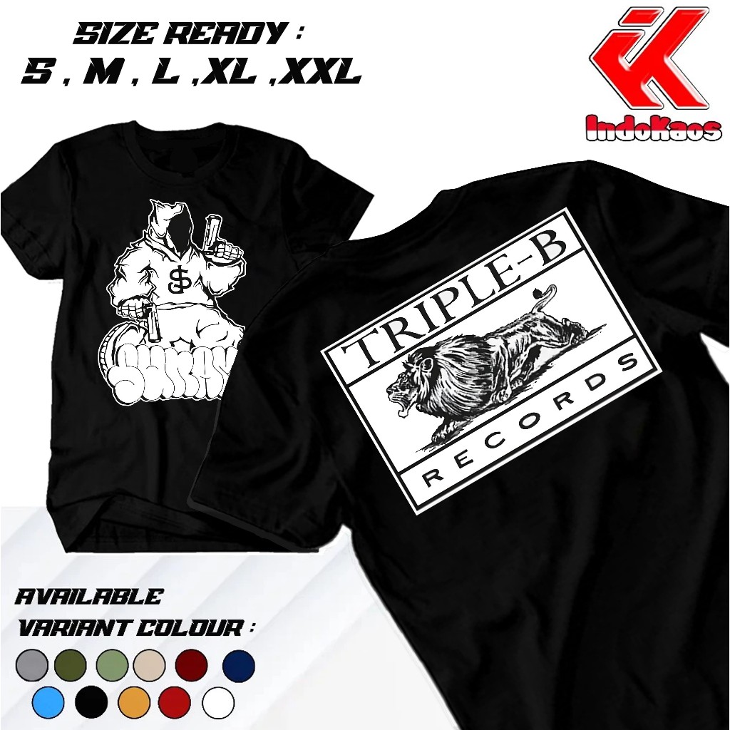 indokaoss- Kaos Sunami Triple B Records- Distro - Kaos Band - Viral - COCOK UNTUK PRIA DAN WANITA