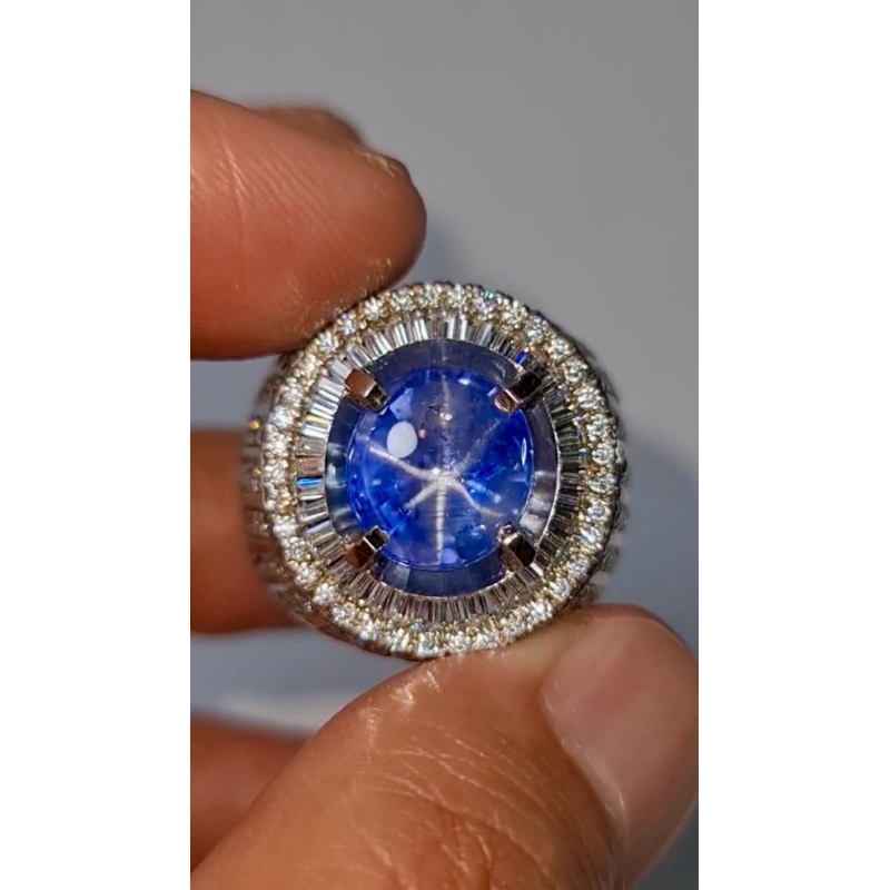 HQ NATURAL BLUE SAPPHIRE STAR SRILanka 8 CT up Memo GRI