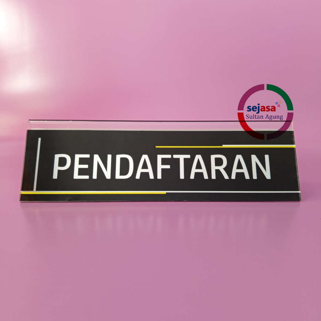 

Akrilik Lipat Pendaftaran & Tutup Hitam Silver Standar | Akrilik Dua Sisi