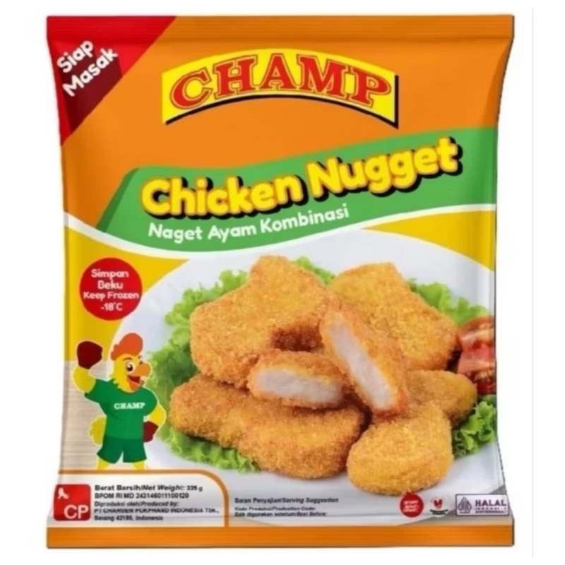 

Champ Chicken Nugget 225 Gram / Naget Ayam