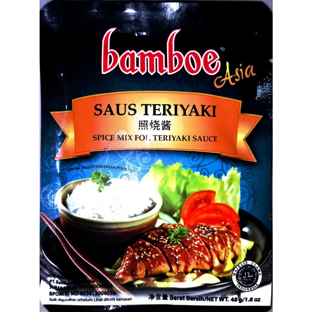

BAMBOE ASIA SAUS TERIYAKI SPICE MIX FOR TERIYAKI SAUCE 48 GR