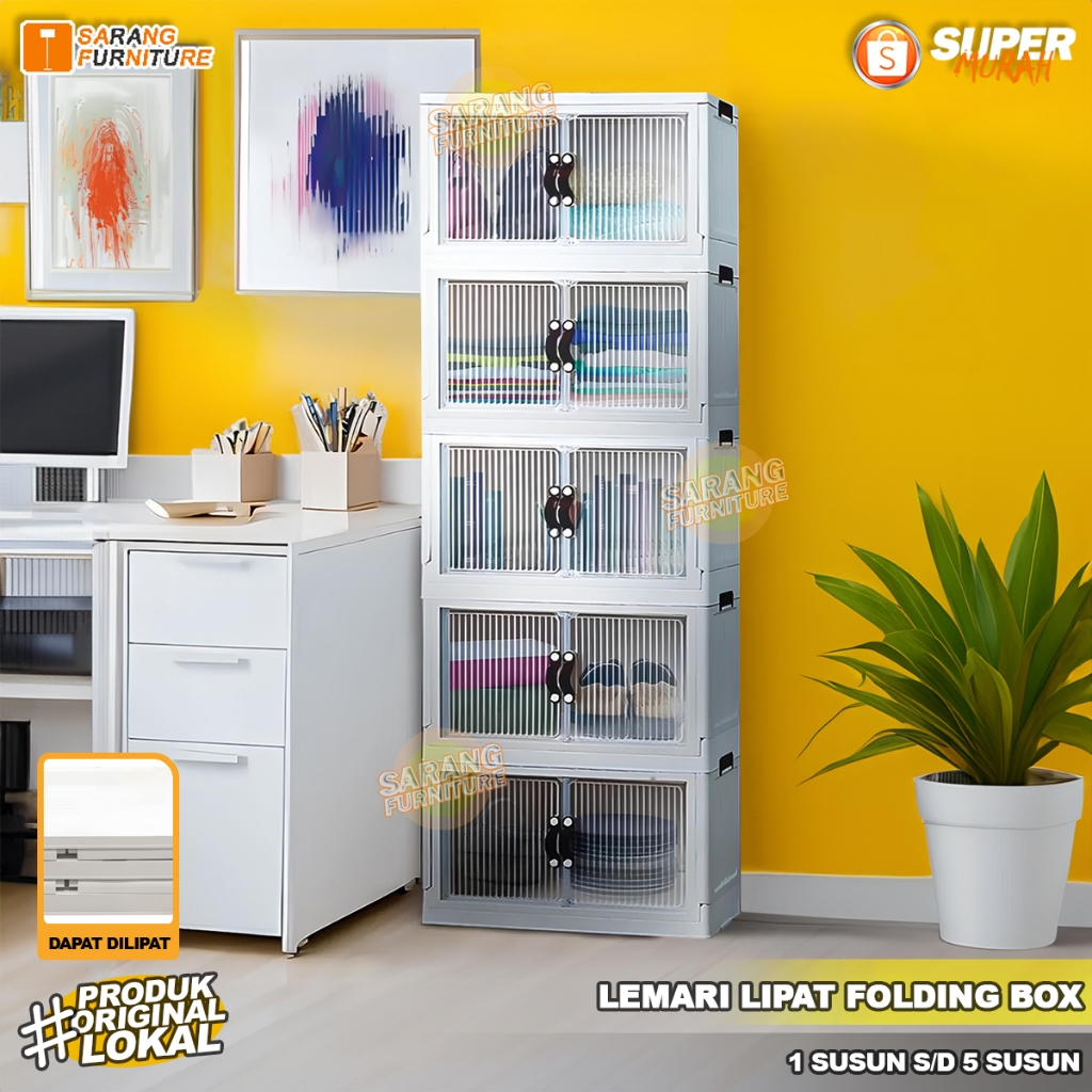 Container Box Lipat Fawsline Lemari Lipat Lemari Serbaguna Lemari Susun Plastik Serbaguna Cabinet