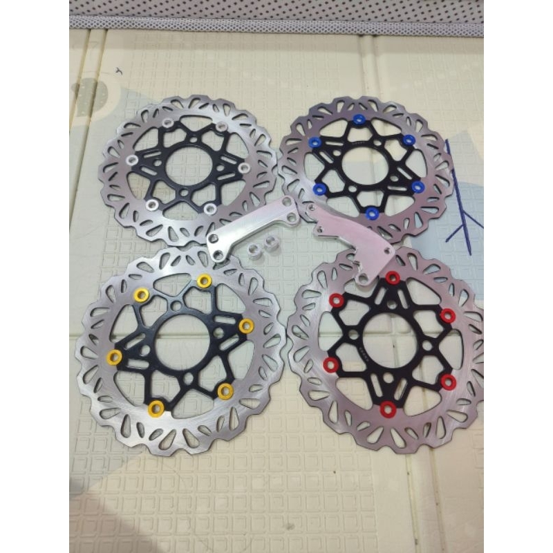 Piringan cakram 220mm plus breket kaliper standar disc 220mm piringan cakram plus breket motor beat 